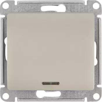 Переключатель встраиваемый Systeme Electric Glossa СХ6А 1 клавиша цвет платиновый