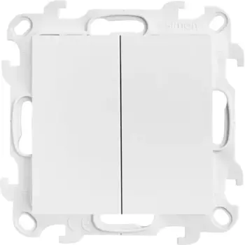 Переключатель встраиваемый Simon 24 2 клавиши цвет белый