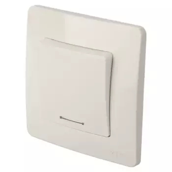 Переключатель встраиваемый Systeme Electric Blanca 1 клавиша с подсветкой цвет белый