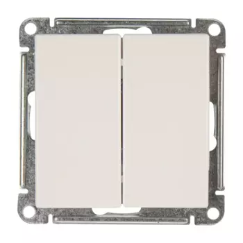 Переключатель встраиваемый Systeme Electric W59 2 клавиши цвет белый