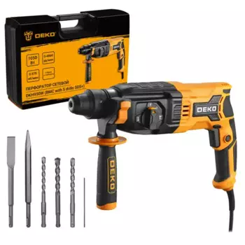 Перфоратор сетевой SDS-plus Deko DKH950W 1050 Вт 3.2 Дж с набором буров