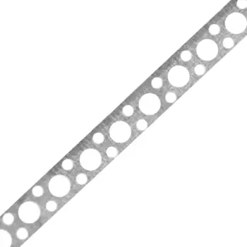 Перфорированная лента прямая LP 12x0.5 5 м оцинкованная сталь цвет серый