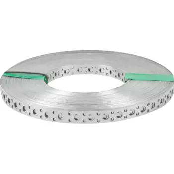 Перфорированная лента прямая LP 12x0.75 25 м оцинкованная сталь цвет серый