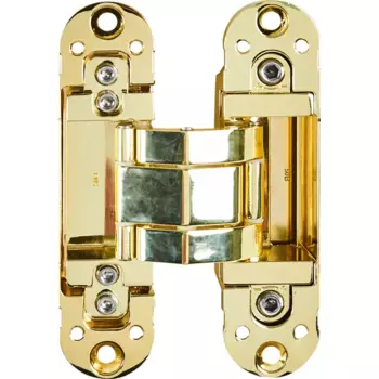 Петля дверная скрытая 120x30x30 мм ЦАМ цвет золото