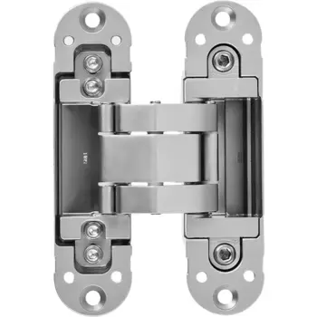 Петля дверная скрытая 120x30x30 мм ЦАМ цвет серебро
