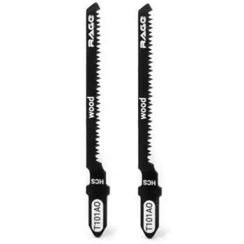 Пилка для электролобзика по дереву и фанере Rage T101AO чистый рез, 2 шт.