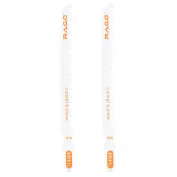 Пилка для электролобзика по дереву и пластику Rage T144DF чистый рез, 2 шт.