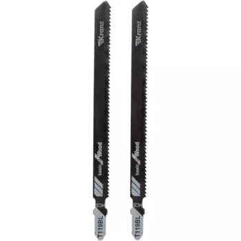 Пилка для лобзика по дереву Kranz T119BL чистый рез, 2 шт.