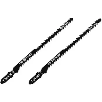 Пилка для лобзика по дереву Практика 244-384 T344CB быстрый рез, 2 шт.