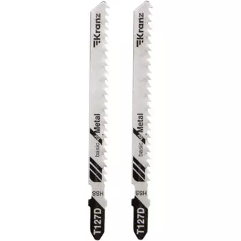 Пилка для лобзика по металлу Kranz T127D быстрый рез, 2 шт.