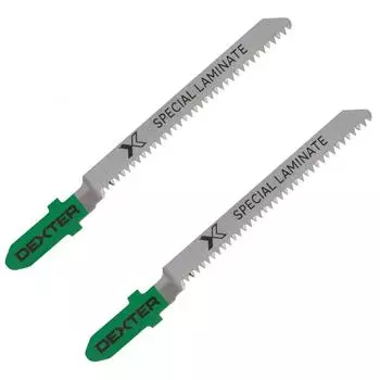 Пилка для электролобзика по ламинату Dexter T101AF чистый рез 53 мм, 2 шт.
