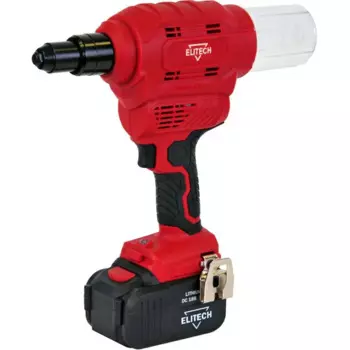 Пистолет заклепочный аккумуляторный Elitech ПЗА18БЛ E2208.004.01, 18 В Li-Ion 4 Ач