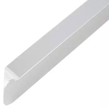 Планка угловая Н-образная R3 60x2.6 см для столешницы 2.6 см цвет матовый хром