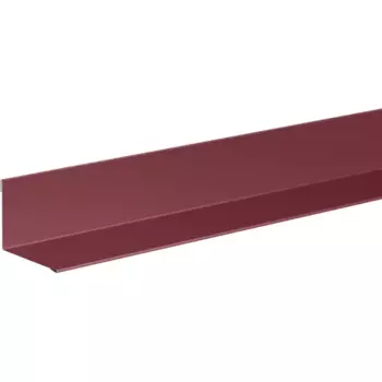 Планка для внутренних углов 115x115 мм 2 м 0.4 мм RAL 6005 красный
