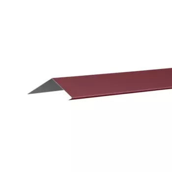 Планка карнизная 100x65 мм 2 м 0.4 мм цвет RAL 3005 красный