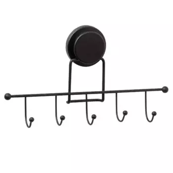 Планка на 5 крючков Fixsen Magic Black сталь цвет черный