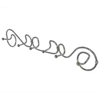 Планка «Нота» 6 крючков цвет хром