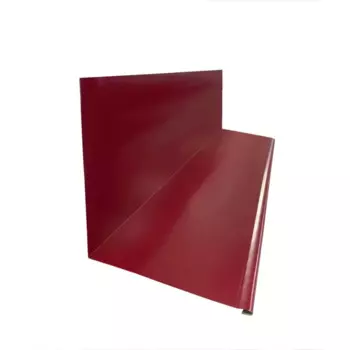 Планка примыкания верхняя 150x145 мм 2 м 0.4мм RAL 3005 Красный
