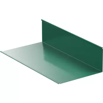 Планка примыкания нижняя 122x250x2000 мм 0.4 мм RAL 6005 зеленый