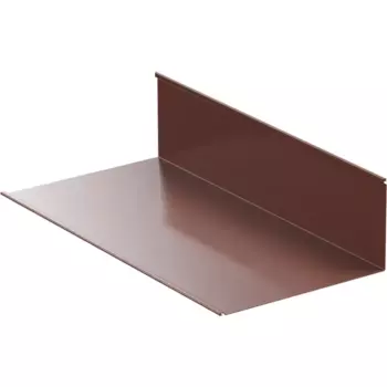 Планка примыкания нижняя 122x250x2000 мм 0.4 мм RAL 8017 коричневый