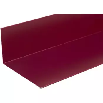 Планка примыкания верхняя 241x145 мм 2 м 0.4мм RAL 3005 Красный