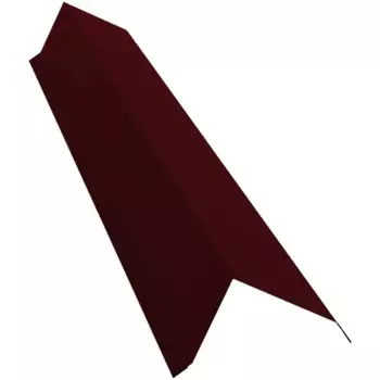 Планка ветровая для металлочерепицы 80x100 мм 2 м 0.4 мм RAL 3005 красный