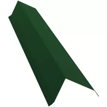 Планка ветровая для металлочерепицы 80x100 мм 2 м 0.4 мм RAL 6005 зеленый