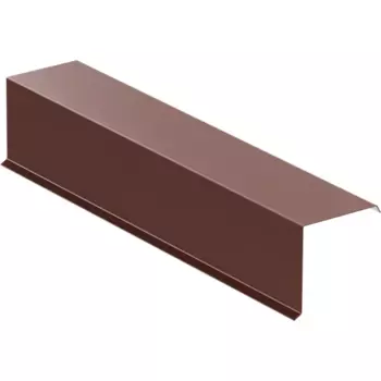 Планка торцевая 90x90x2000 мм 0.4 мм RAL 8017 коричневый