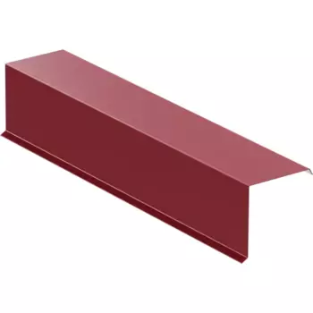 Планка торцевая 90x90x2000 мм 0.4 мм RAL 3005 вишневый