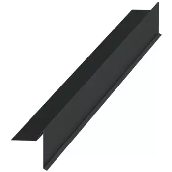 Планка ветровая для гибкой кровли 60x90 мм 2 м 0.4 мм RAL 7024 темно-серый