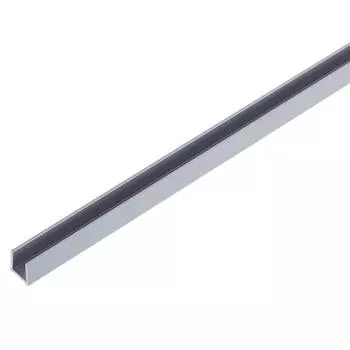 Планка торцевая для стеновой панели П-образная, 0.4x240 см, цвет серебро