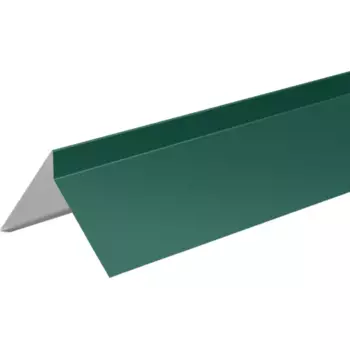 Планка ветровая для гибкой черепицы 100x100 мм 2 м 0.4 мм RAL 6005 зелёный