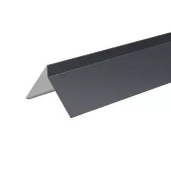 Планка ветровая для гибкой кровли 130x100 мм 2 м 0.4 мм RAL 7024 серый