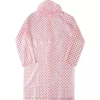 Плащ-дождевик на кнопках Garden Show 466635 цвет белый в красный горошек размер L