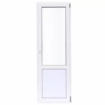 Пластиковое балконная дверь ПВХ Deceuninck одностворчатое 2180x670 мм (ВхШ) однокамерный стеклопакет правая белый