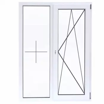 Пластиковое окно ПВХ Deceuninck двустворчатое 1200x1000 мм (ВхШ) однокамерный стеклопакет белый (с двух сторон)