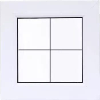 Пластиковое окно ПВХ Deceuninck глухое 400x400 мм (ВхШ) однокамерный стеклопакет белый (с двух сторон)