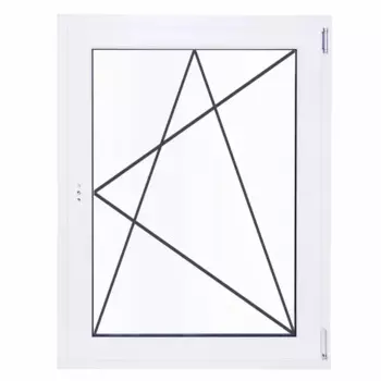 Пластиковое окно ПВХ Deceuninck одностворчатое 1200x800 мм (ВхШ) однокамерный стеклопакет белый (с двух сторон)