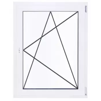 Пластиковое окно ПВХ Deceuninck одностворчатое 1400x800 мм (ВхШ) двухкамерный стеклопакет белый (с двух сторон)