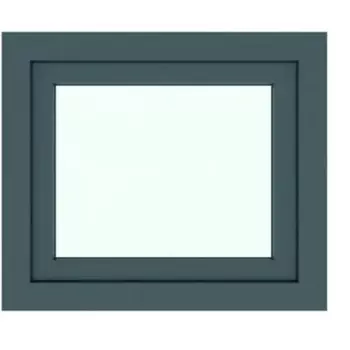 Пластиковое окно ПВХ Deceuninck одностворчатое 570x600 мм (ВxШ) треxкамерный стеклопакет цвет белый/серый антрацит