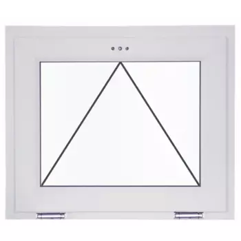 Пластиковое окно ПВХ Deceuninck одностворчатое 600x800 мм (ВхШ) двухкамерный стеклопакет белый (с двух сторон)