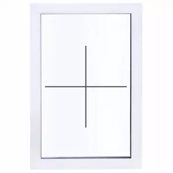 Пластиковое окно ПВХ Deceuninck одностворчатое 900x600 мм (ВхШ) глухое однокамерный стеклопакет белый (с двух сторон)