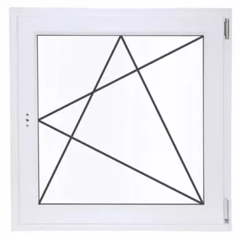 Пластиковое окно ПВХ Deceuninck одностворчатое 900x90мм (ВхШ) однокамерный стеклопакет правое поворотно-откидное белый