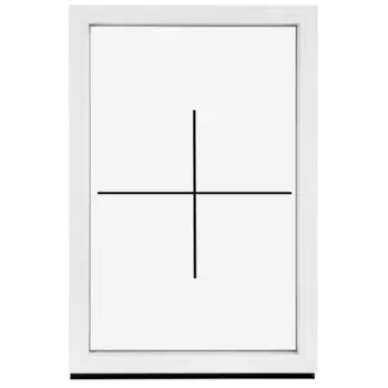 Пластиковое окно ПВХ Рехау 60 глухое 100/97.5x60 мм (ВхШ) стекло 4 мм однокамерный белый (с двух сторон)