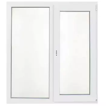 Пластиковое окно ПВХ Рехау 60 одностворчатое 144/141.5x116 мм (ВхШ) двухкамерный белый (с двух сторон)