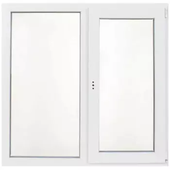 Пластиковое окно ПВХ Rehau 60 одностворчатое 144/141.5x145 мм (ВхШ) двухкамерный белый (с двух сторон)