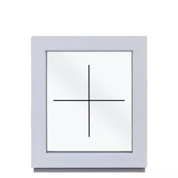 Пластиковое окно ПВХ Rehau 60x50 мм (ВxШ) однокамерный стеклопакет белый (с двух сторон)