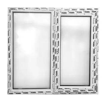 Пластиковое окно ПВХ Рехау Blitz 60 двухстворчатое 141x116 см (ВхШ) однокамерный стеклопакет белый (с двух сторон)