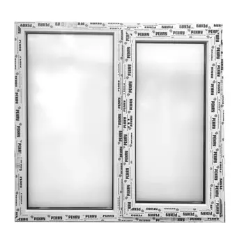 Пластиковое окно ПВХ Рехау Blitz 60 двухстворчатое 141x145 см (ВхШ) однокамерный стеклопакет белый (с двух сторон)