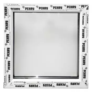 Пластиковое окно ПВХ Рехау Blitz 60 глухое 62x60 см (ВхШ) однокамерный стеклопакет белый (с двух сторон)